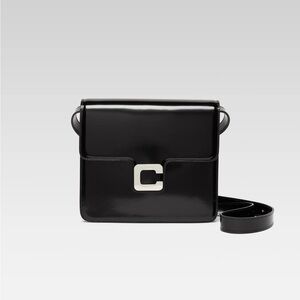 CAREL SORBONNE Black glossy leather bag